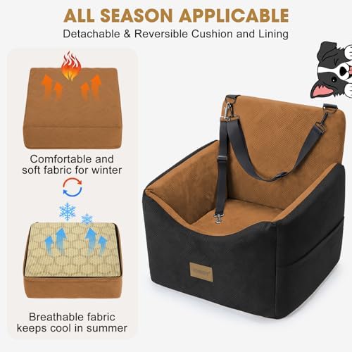 JOEJOY Dog Car Seats for Small Medium Dogs Under 35lbs, Dog Booster Seat - Image 3