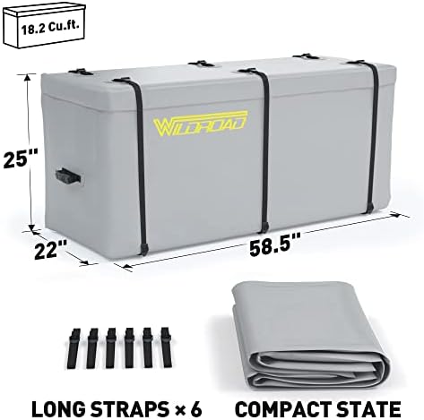 WILDROAD 60"x24"x6" Cargo Carrier Combo, 18 cu ft, w/Waterproof Bag - Image 3