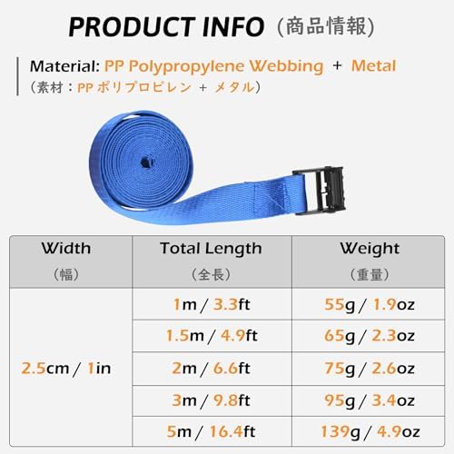 TRIWONDER Tie Down Straps Lashing Straps - Image 2