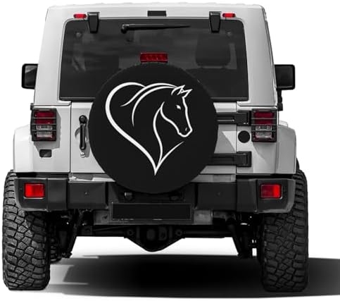 KiuLoam Funny Horse Spare Tire Cover Polyester Universal Sunscreen Waterproof - Image 2