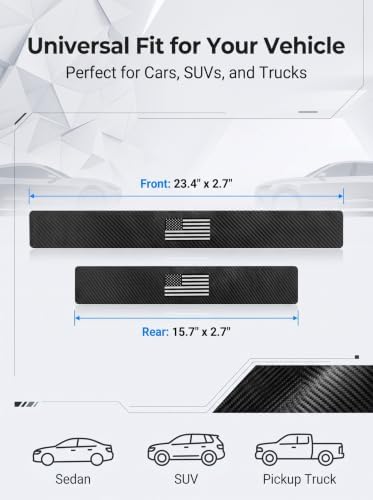 4PCS Car Door Sill Protector, American Flag Car Door Edge Protector - Image 2