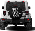 Life at The Beach Spare Tire Cover by Foruidea