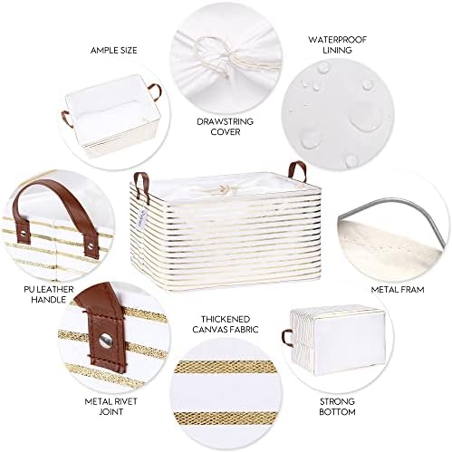 Hinwo 70L Extra Large Canvas Storage Bin - Image 4