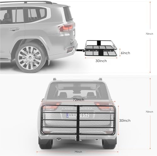 Garvee 70" x 30" x 6", Hitch Cargo Carrier, 500 Lbs Capacity - Image 2