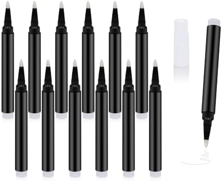 12 PCS White Liquid Chalk Markers Wet or Dry Erase Fine Tip Neon Pens by Unknown