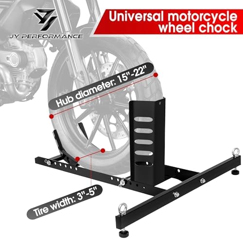 Motorcycle Wheel Chock for Trailer, Adjustable for 15"-22" Wheels - Image 3