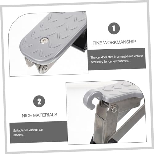 PRETYZOOM Aluminum Car Door Step Folding Tire Step - Image 3