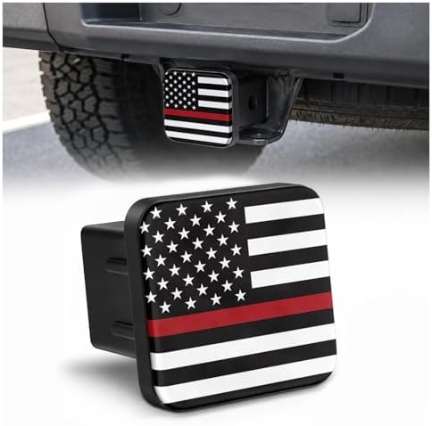 Thin Red Line American Flag Hitch Cover Receiver Tube Hitch Plug Tow Hitch by Unknown