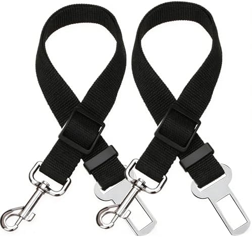 Elisel Elisel 2 Packs Adjustable Length Pet Dog Cat car seat Belt Pet seat Belt by Elisel
