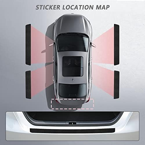 5Pcs Car Door Sill Protector, Carbon Fiber Threshold Anti-Scratch Sticker Door - Image 6