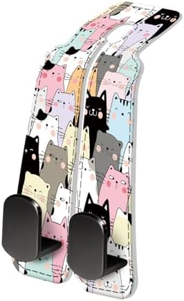 PU Leather Car Seat Hook, Storage Headrest Hanger, Cute Car Backseat Organizer by Unknown