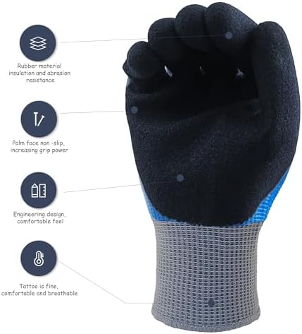 DongChu 2 Pairs Insulated Electrician Gloves 1000V Voltage Resistant Flame - Image 4