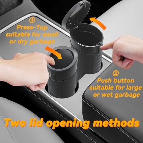 Car Trash Can with Lid, 1 Pack, 90 Trash Bags - Image 2