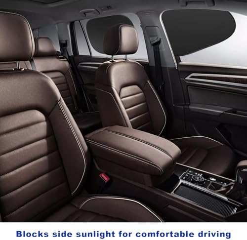 2 PCS Car Side Window Sun Shade, Static Cling Privacy Curtain Rear Window - Image 4
