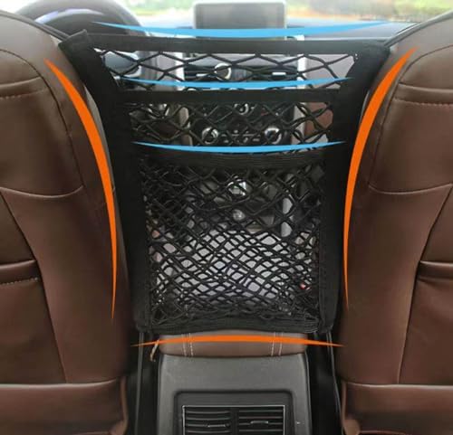 Universal Car Front Seat Net Pocket Organizer, Stretchable Hanging Storage Net - Image 2