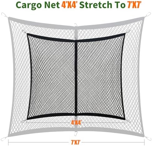 Cargo Net for Pickup Truck Bed, Double Layer, Highly Elastic - Image 2