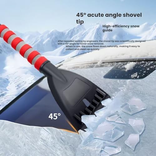 Car Snow Shovel, car Mounted Telescopic defrosting Shovel, Snow Brush 2-in-1 - Image 6