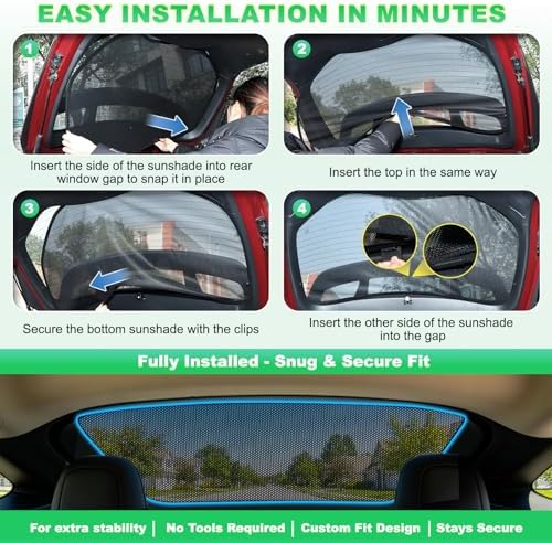 Model Y Window Shades 2020-2024, Rear Window Mesh - Image 6