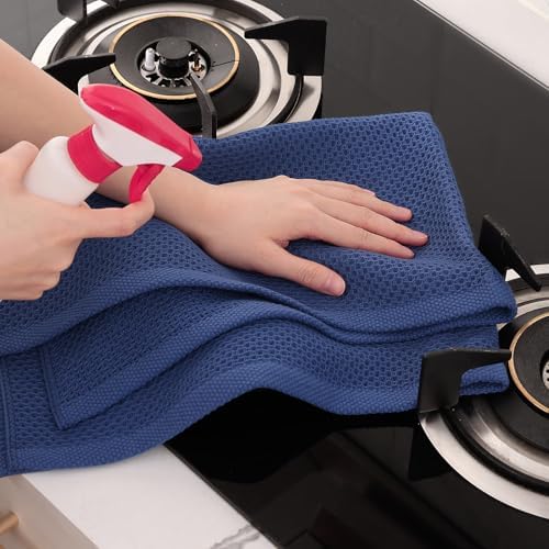 Homaxy 100% Cotton Oversized Waffle Weave Kitchen Towels 4-Pack - Image 5