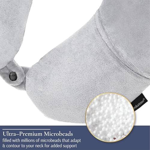 Brookstone Microbead Neck Pillow Soft Travel Pillow - Image 5