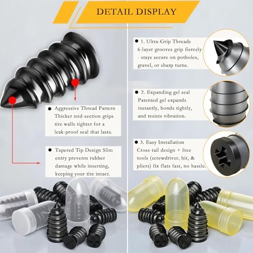 40Pcs Tire Repair Rubber Nails Kit - Image 4