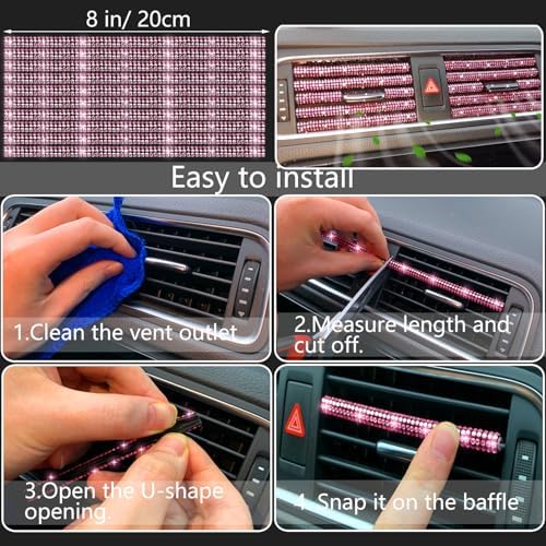 NBTEPEM 27-Piece Bling Car Accessories Set - Image 7