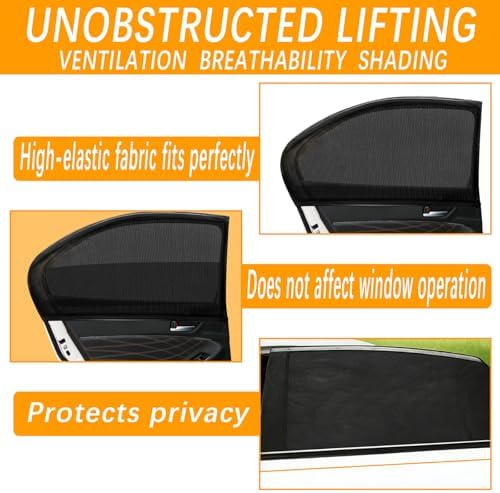 2 Pack car Window Shade Back Car Window Covers Shades, Sunshade - Image 6