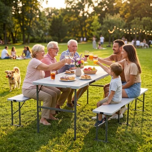 ZENY Folding Picnic Table Set - Image 3
