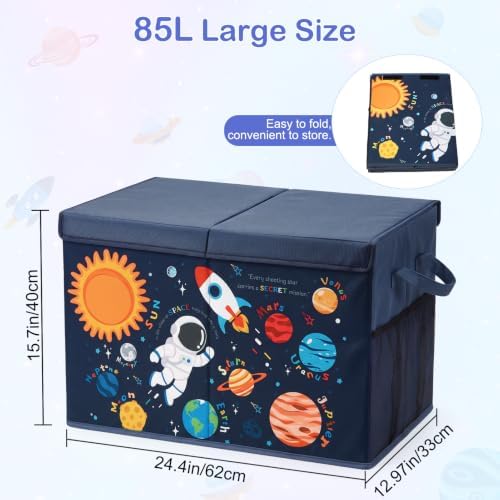 Toy Box with Adjustable Divider Large Toy Chest Storage - Image 6