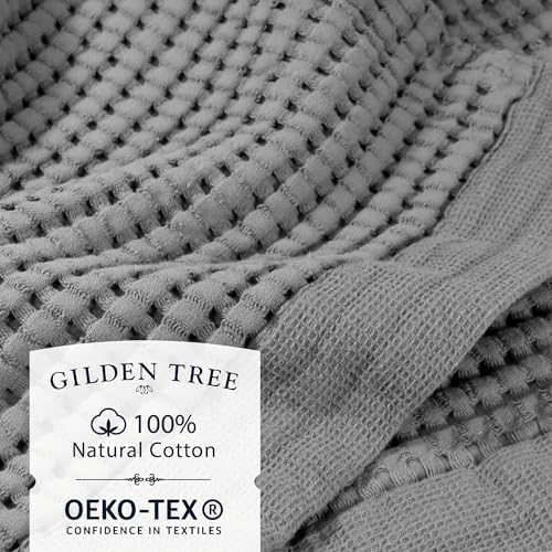 GILDEN TREE Waffle Bath Sheet Quick Dry Towel, Thin Luxury Bath Towels - Image 2