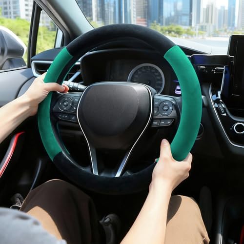 SEG Direct Plush Steering Wheel Cover 14.5"-15" Heavy-Duty, Summer Winter - Image 2