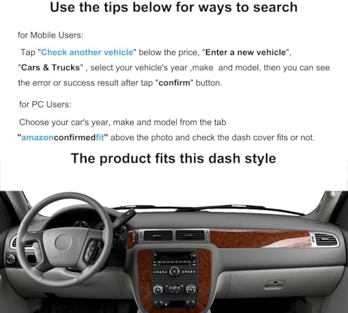 Yiz Dash Cover Mat for 2007-2014 Chevy Tahoe, GMC Yukon/Yukon XL Y24 - Image 4