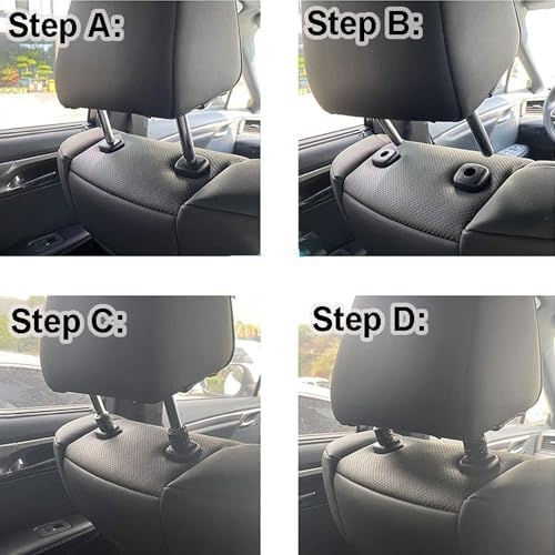Riloer 4-Pack Car Headrest Collars, Car Seat Headrest Decoration, Rhinestone - Image 2