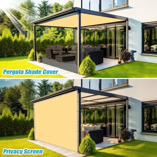 Amagenix 90% Shade Fabric 20'X 24' Sand Sun Shade Cloth - Image 4