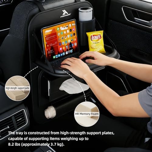 Universal Premium Leather Foldable Car Backseat Organizer - Image 2