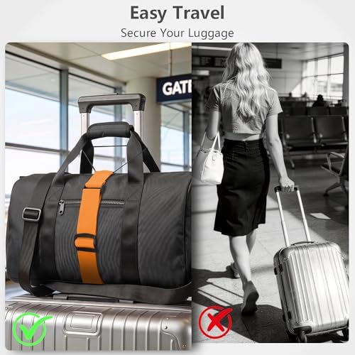 Mayski 4 Pack Adjustable Elastic Luggage Connector Straps - Image 6