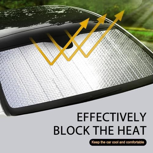 Accordion Foldable Windshield Sun Shade, Reflective Sunlight Highly Effective - Image 7