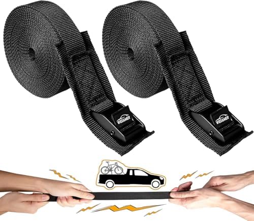 WEDAMER Kayak Tie Down Straps 1" x5Ft Cam Buckle Lashing Straps 2 Pack by WEDAMER