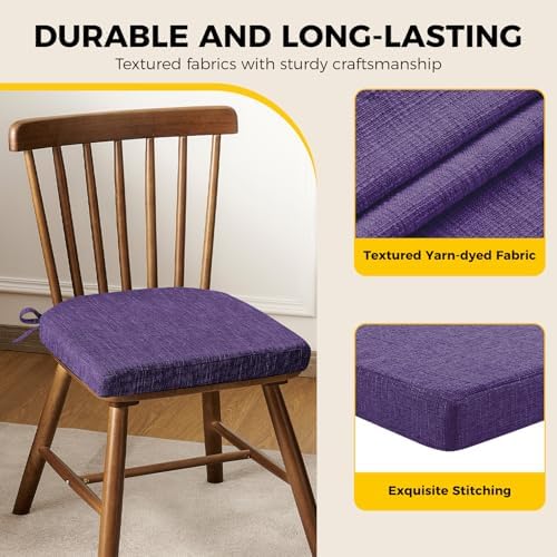 downluxe Indoor Chair Cushions for Dining Chairs, Soft and Comfortable Textured - Image 6