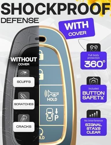 Lucrum Compatible with Hyundai Key Fob Cover & Keychain - Image 4