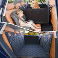 Convertible Back Seat Extender for Dogs, Foldable 400lbs Hard Bottom Dog Car by ITNAST
