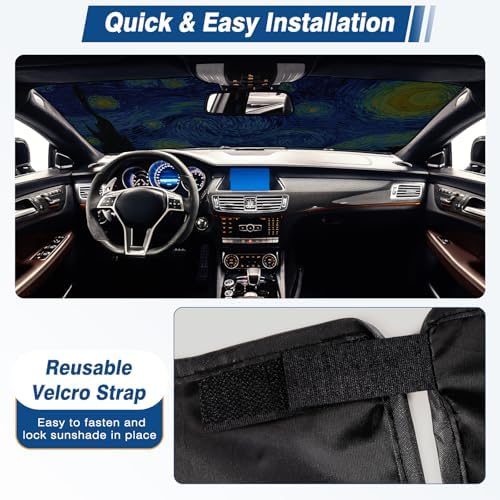 Car Windshield Sun Shade Reflective UV Foldable Front Sunshade - Image 5