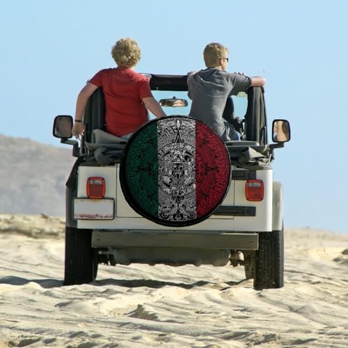 Generic Mexico Aztec Calendar Tire Covers, Dust-Proof Weatherproof Wheel Covers - Image 6
