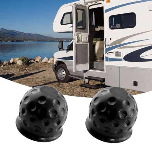 2PCS 2 Inch Trailer Hitch Ball Cover Tow Ball Protector Black - Image 6