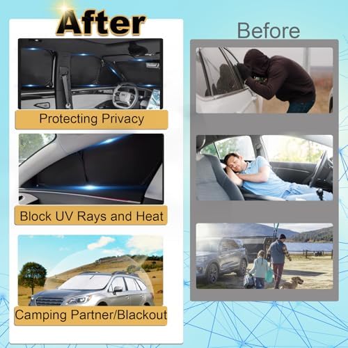 KMF 8pcs Full Sun Shades for Tesla Model X 2016-2021 Accessories, Car Window - Image 6