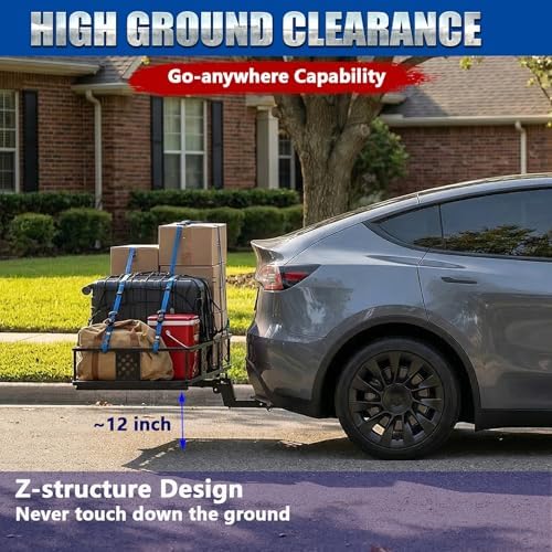 56 X 24 X 7 Inch Foldable Hitch Cargo Carrier - Image 7