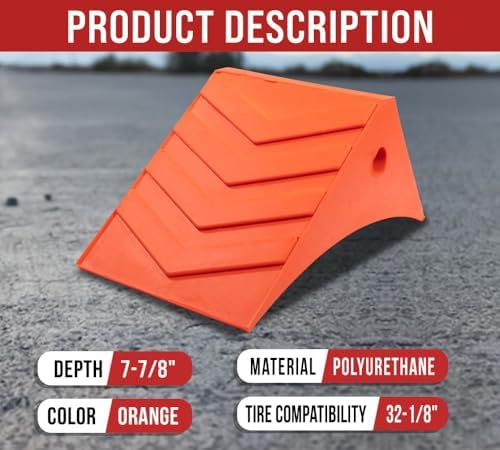 Mytee Products Polyurethane Small Wheel Chock W/Mounting Holes - Image 2