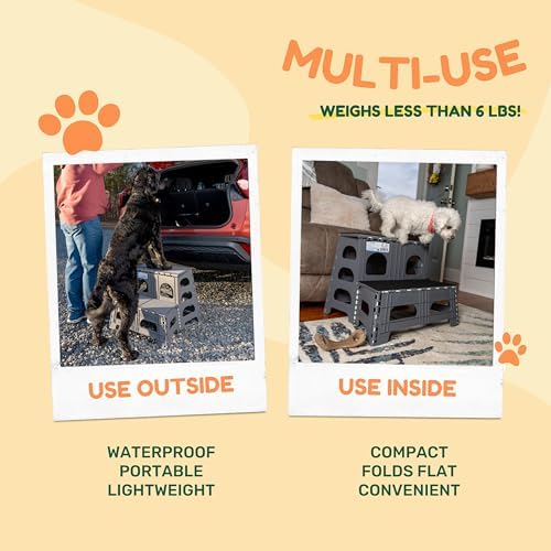Bee Neat Foldable Dog Stairs, Collapsible Pet Step Ladder, Supports 300lbs - Image 3