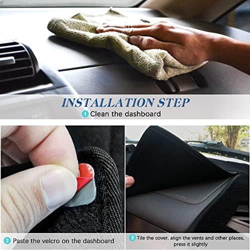Black Dashboard Cover Dash Cover Mat Compatible - Image 6