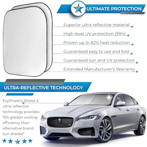 EzyShade Car Windshield Sun Shade. See Vehicle Size-Chart. Medium Size - Image 2